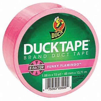 DUCK Duct Tape 1.88 in.x15 yd. Neon Pink, 43GC02