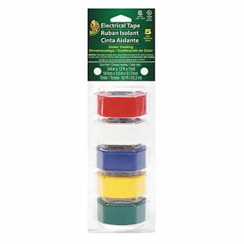 DUCK Electrical Tape 0.75 in x 12 yd. PK6, 43GC20