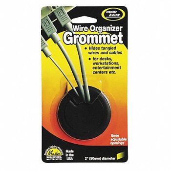 CORD AWAY Grommet Desk 2 in Dia Black, 43GD71