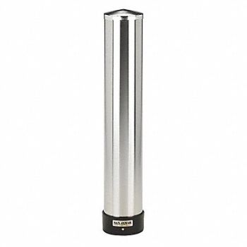 SAN JAMAR Cup Dispenser Wall Mount Stainless Steel, 43HH23
