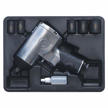 CHICAGO PNEUMATIC Pneumatic Impact Wrench 1/2in Imp Kit, 43HY47