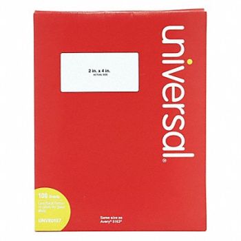 UNIVERSAL Permanent Label 2x4 PK1000, 43KR76
