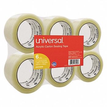 UNIVERSAL ONE Acrylic Box Sealing Tape 48mmx100m PK6, 43KT19