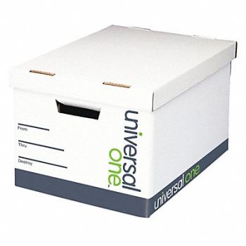 UNIVERSAL ONE Lift-Off Lid Storage Box Lttr/Legal PK12, 43KT74