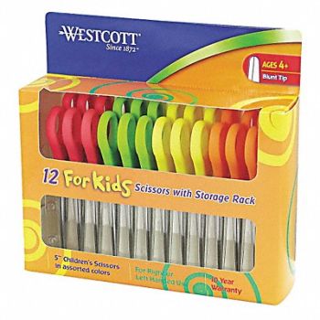 WESTCOTT Kids Scissors Blunt 5 PK12, 43KW14
