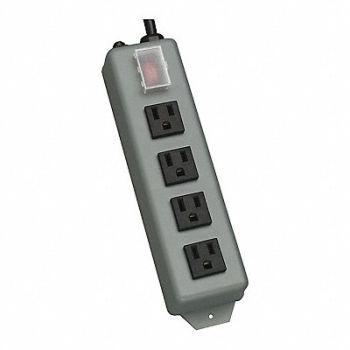 TRIPP LITE Power Strip 4 out industrial 6ft cord, 43MF76