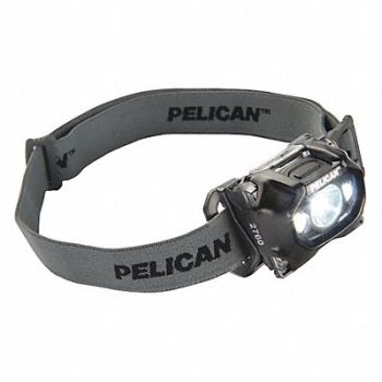 PELICAN Headlamp Polycarbonate Black 289lm, 43MJ59