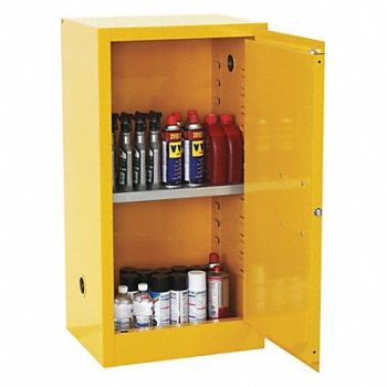 SANDUSKY Flammable Safety Cabinet 12 gal Yellow, 43NF89