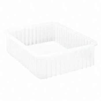 QUANTUM STORAGE SYSTEMS Grid Containers Clr 22-1/2x17-1/2x6 PK3, 43NW09