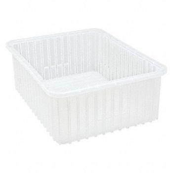 QUANTUM STORAGE SYSTEMS Grid Containers Clear 22-1/2x17-1/2x8, 43NW10