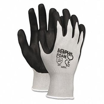 MEMPHIS Gloves Seamless Dipped Small Bk PK12, 43PE24
