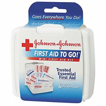 JOHNSON JOHNSON RED CROSS First Aid Kit 12 Pieces Plastic Case, 43PE77
