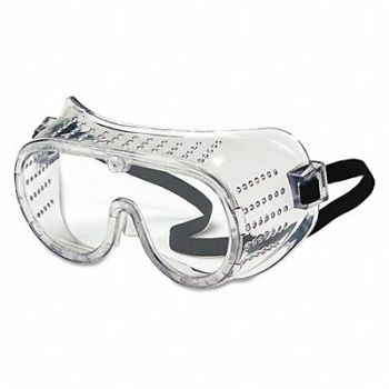 CREWS Goggles Safety w/Elastic Strap Clear, 43PF47