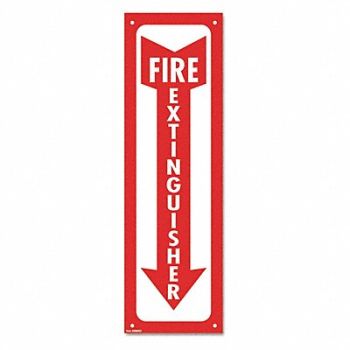 COSCO Sign Fire Extinguisher White, 43PF77