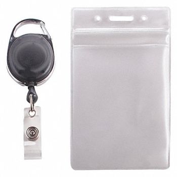 ADVANTUS Badge Holder Cord Reel Vertical PK10, 43PG05