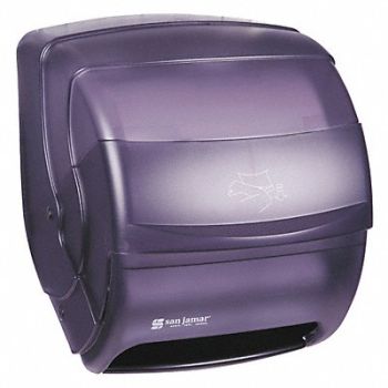 SAN JAMAR Dispenser Lever Roll 11-1/2 W Black, 43PG76