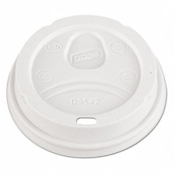 DIXIE Disp Dome Lid 10 oz-20 oz White PK100, 43RD62