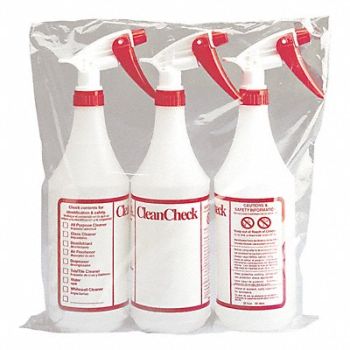BOARDWALK Spray Bottle 32oz. Clear PK3, 43RP46
