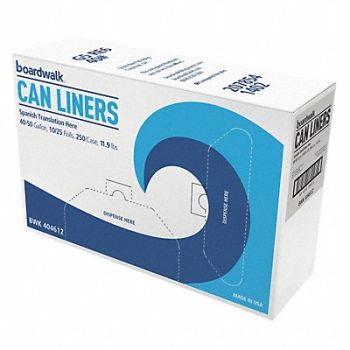 BOARDWALK Can Liner 40x46 Heavy Duty 10Mic PK250, 43RP82