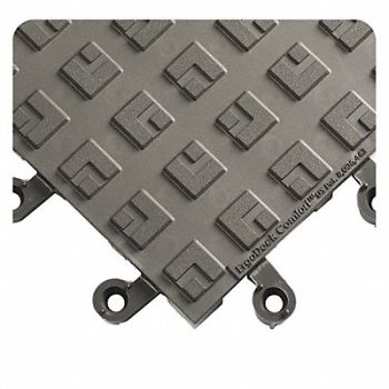 WEARWELL ErgoDeck Comfort Solid Mat 18in x 18in, 43UN81