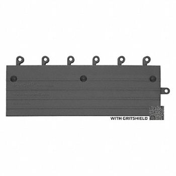 WEARWELL Mat GritShield Ramp Blk Case 6 x18 PK10, 43UN99