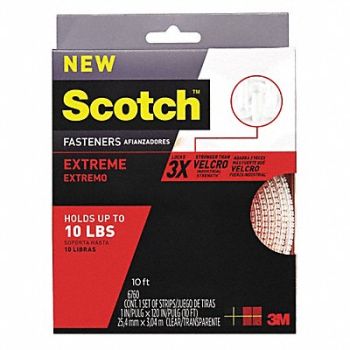 SCOTCH Fastener Heavy-Duty 1 x 10 ft Clear PK2, 43WC53
