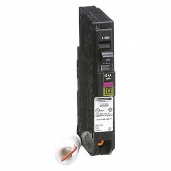 SQUARE D Circuit Breaker 20A 1-Pole Dual Function, 43WH67