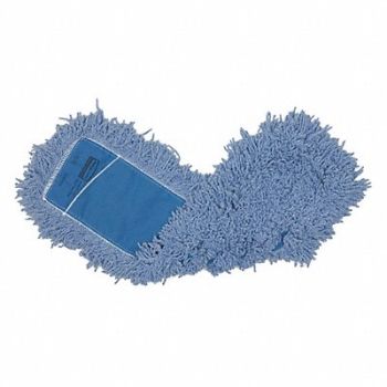 RUBBERMAID COMMERCIAL PRODUCTS Blended Mop Head Blue Cotton/Synthetic, 43WU82