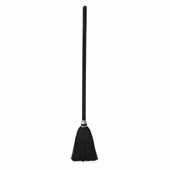 RUBBERMAID COMMERCIAL PRODUCTS Lobby Broom w/Wood Handle Black, 43WU92