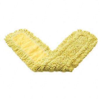 RUBBERMAID COMMERCIAL PRODUCTS Trapper Dust Mop Yellow Cotton/Synthetic, 43WX47