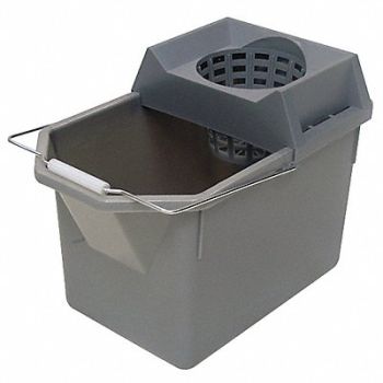 RUBBERMAID COMMERCIAL PRODUCTS Bucket and Strainer Gray 3 3/4 gal, 43WX57
