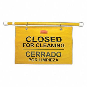 RUBBERMAID COMMERCIAL PRODUCTS Safety Sign Closed for Cleaning, 43WX59