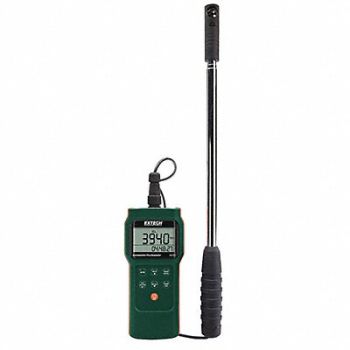 EXTECH Data Logging Anemometer 100 to 3940 fpm, 43Y057