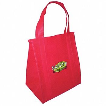 THE MAREK GROUP Insulated Tote Bag Red 13 x 15 in, 43Y442