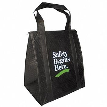 THE MAREK GROUP Insulated Tote Bag Black 13 x 15 in, 43Y443