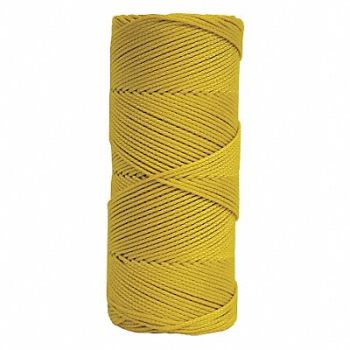 KRAFT TOOL Masons Line 500 ft Braided Nylon Yellow, 43Y573