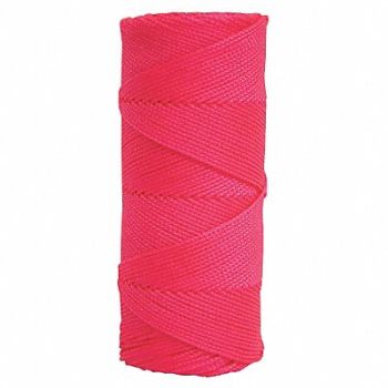 KRAFT TOOL Masons Line 500 ft Braided Nylon Pink, 43Y574