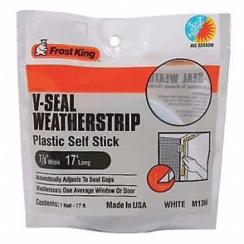 FROST KING Weatherstrip 17 ft White, 43Y829