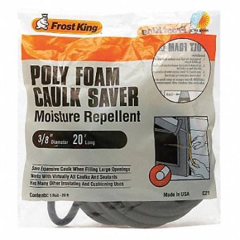 FROST KING Weatherstrip 20 ft Gray, 43Y836