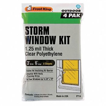 FROST KING Weatherstrip 6 ft Clear, 43Y849