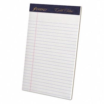 AMPAD Pads Jr. Legal Rule 50 Sheets White PK4, 43YF38