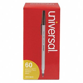UNIVERSAL Ballpoint Pen Medium Black PK60, 43YG65