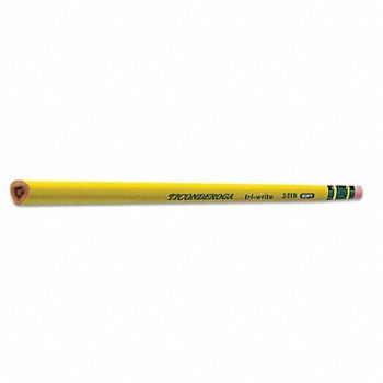 TICONDEROGA Pencil #2 Triangular PK12, 43YJ55