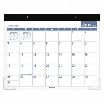 AT-A-GLANCE Planner Desk Pad Easy-to-Read White, 43YJ69