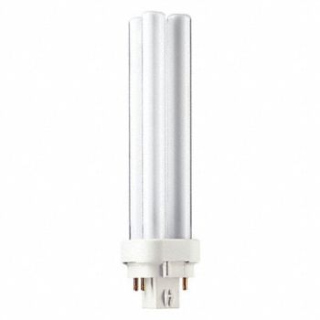 PHILIPS Plug-In CFL Bulb 4100K 18W 13 000 hr, 492Z15