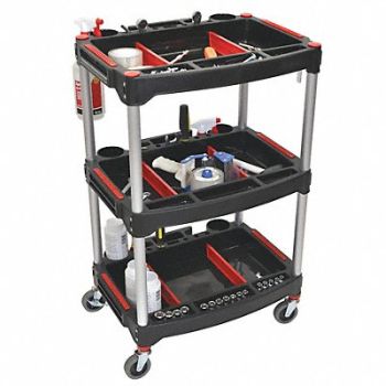 LUXOR Mechanics Three-Shelf Cart, 43YY83