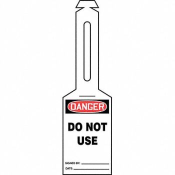 ACCUFORM Loop n Strap Danger Tag 5 1/4in H PK25, 43Z178