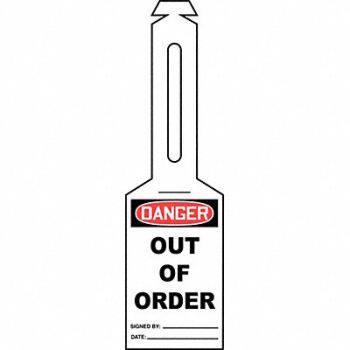 ACCUFORM Loop n Strap Danger Tag 5 1/4in H PK25, 43Z179