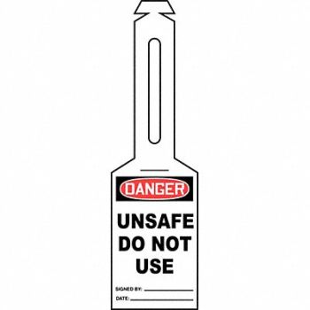 ACCUFORM Loop n Strap Danger Tag 5 1/4in H PK25, 43Z180