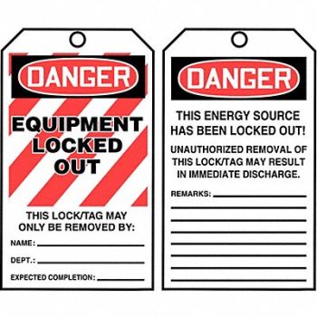 ACCUFORM Danger Tag By The Roll 6-1/4 x 3 PK100, 43Z214